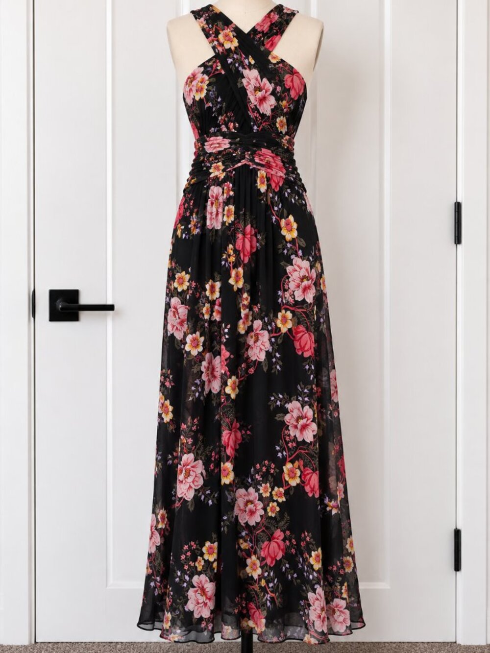INC International Concepts Floral Pleated Maxi Dress Size 2 NWT